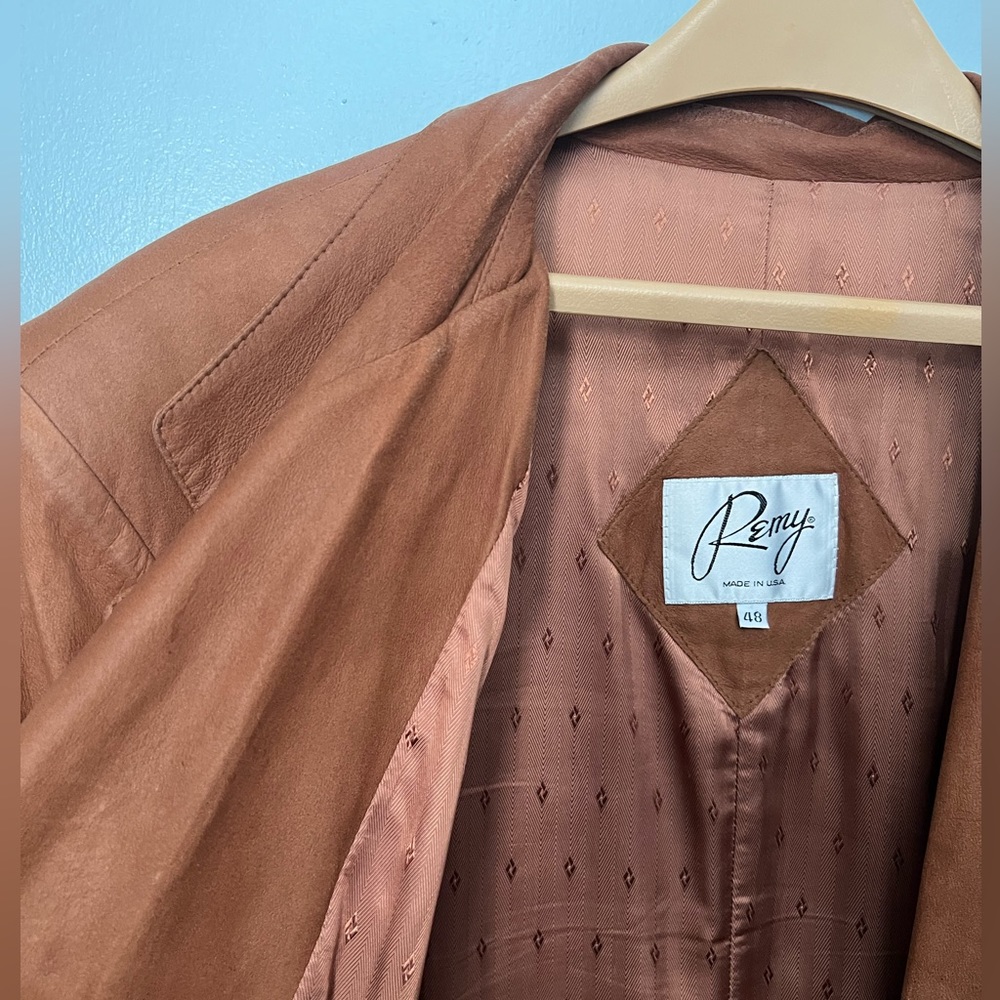 Vintage Lightweight Leather Remy Jacket Size 48
